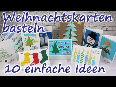 Weihnachtskarten basteln: 10 einfache Ideen 🎅